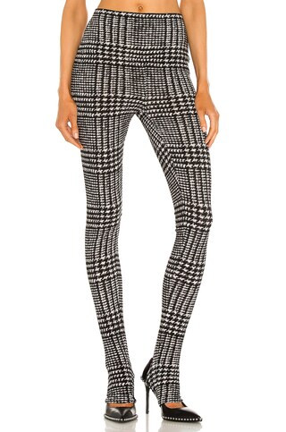 Norma Kamali Legging With Footie in Large Glenn Plaid Tweed from Revolve.com | Revolve Clothing (Global)