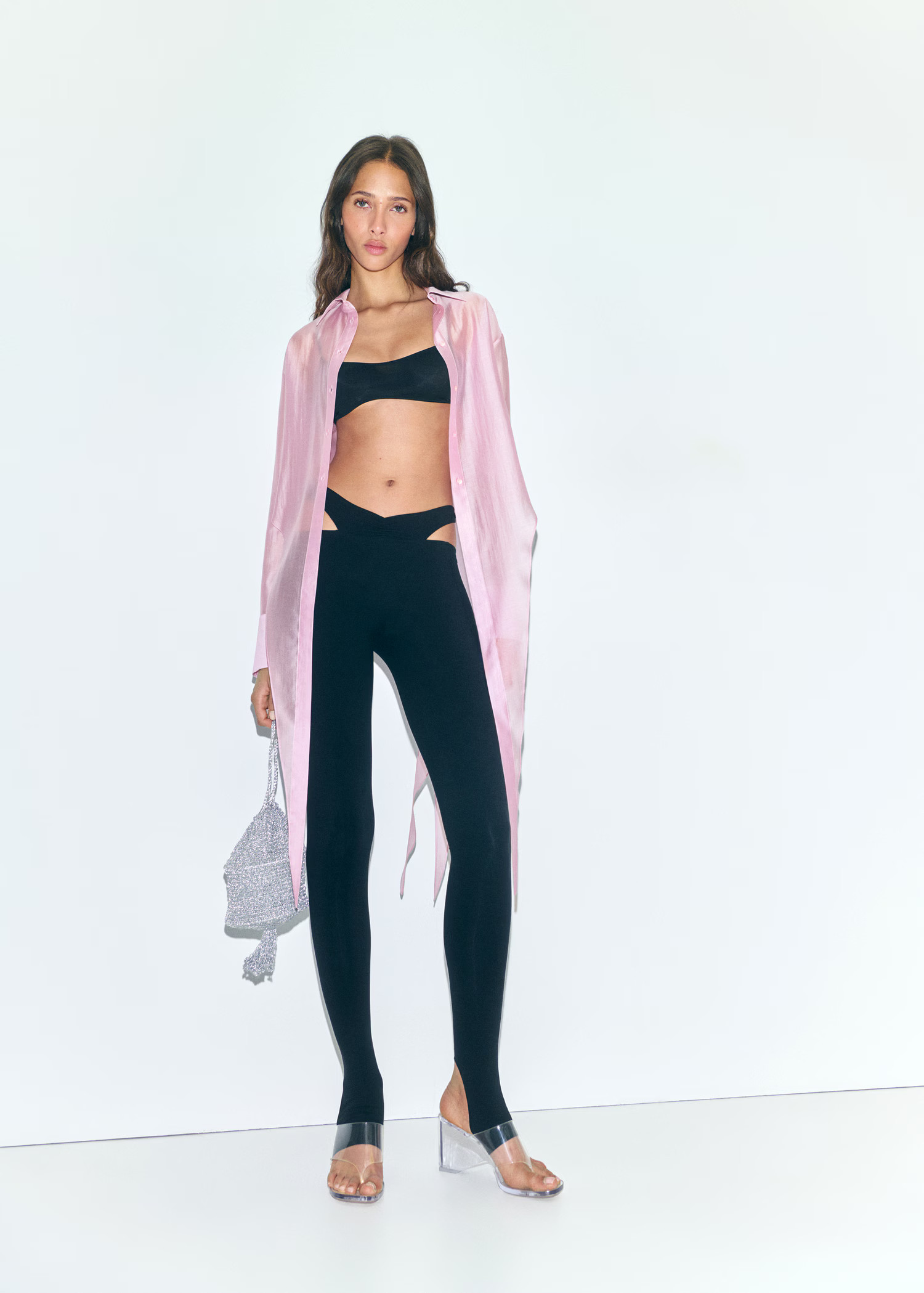 Lyocell shirt with peak finish - Women | MANGO USA | Mango (US/MX/AU)