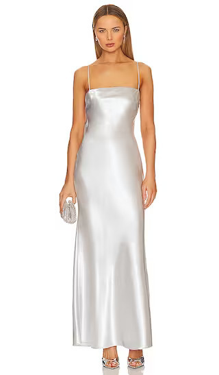 Finelli Maxi Dress in Silver | Satin Dress Outfit Silk Dress Slip Dress Outfits Revolve Dress | Revolve Clothing (Global)
