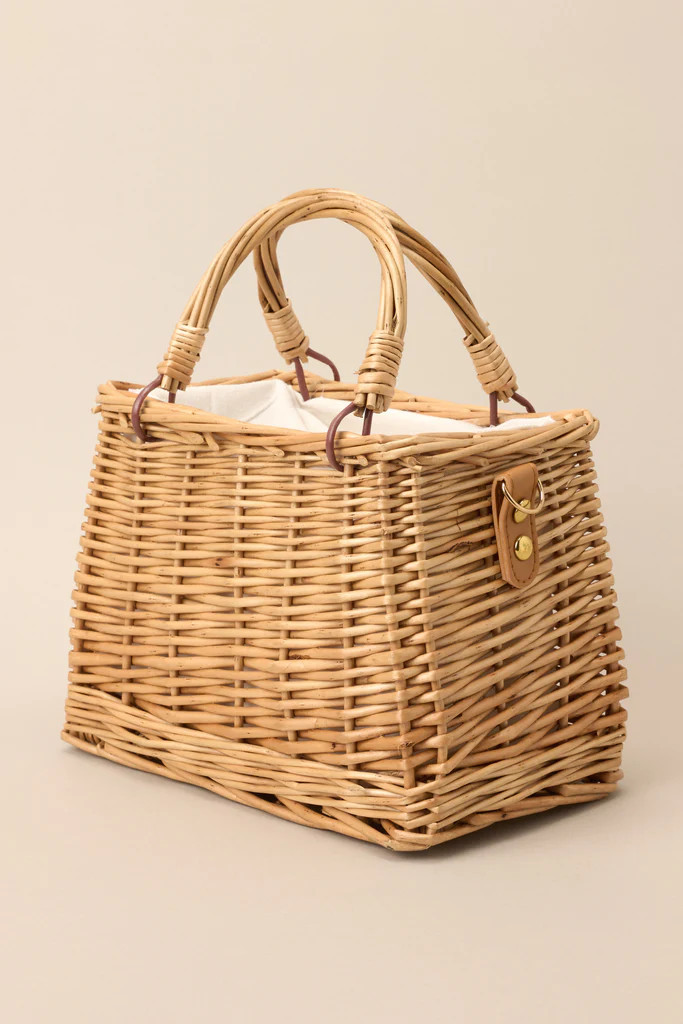 More For Me Tan Natural Handbag | Red Dress 