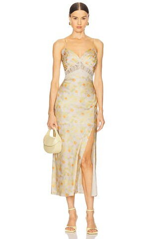 ASTR the Label Ivanna Dress in Yellow Green Floral from Revolve.com | Revolve Clothing (Global)