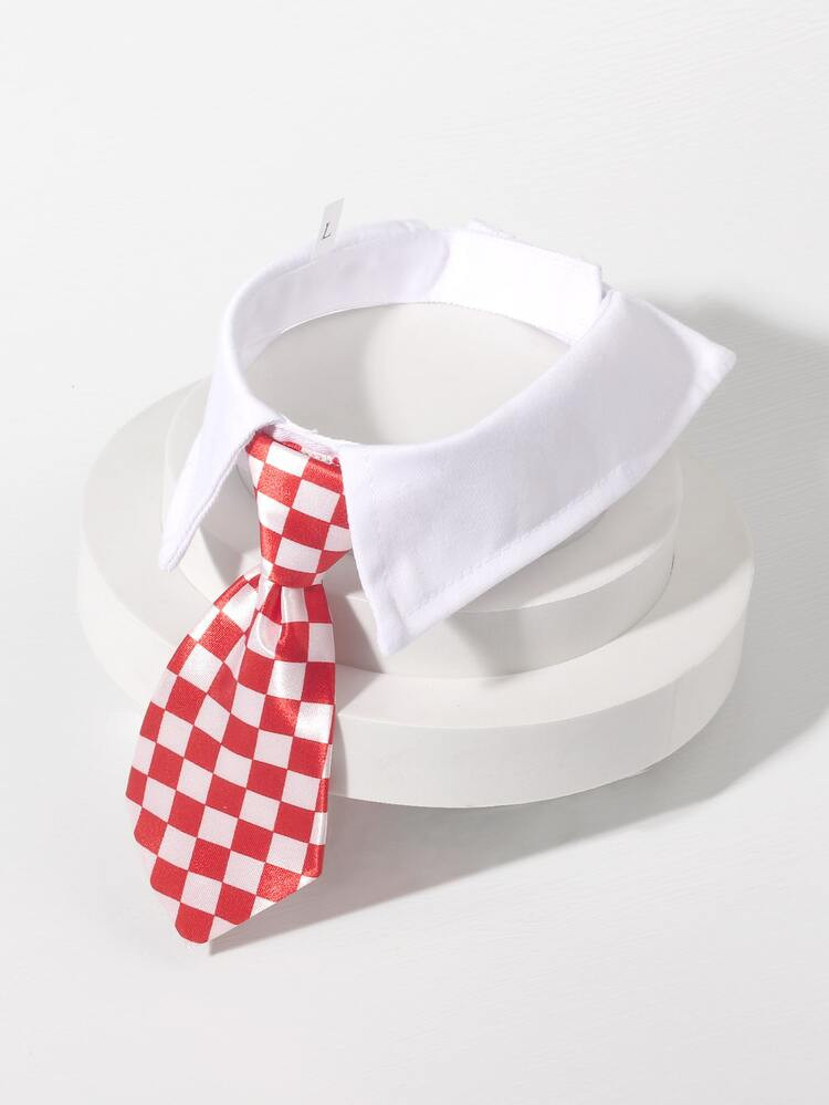 1pc Random Color Plaid Print Pet Tie | SHEIN
