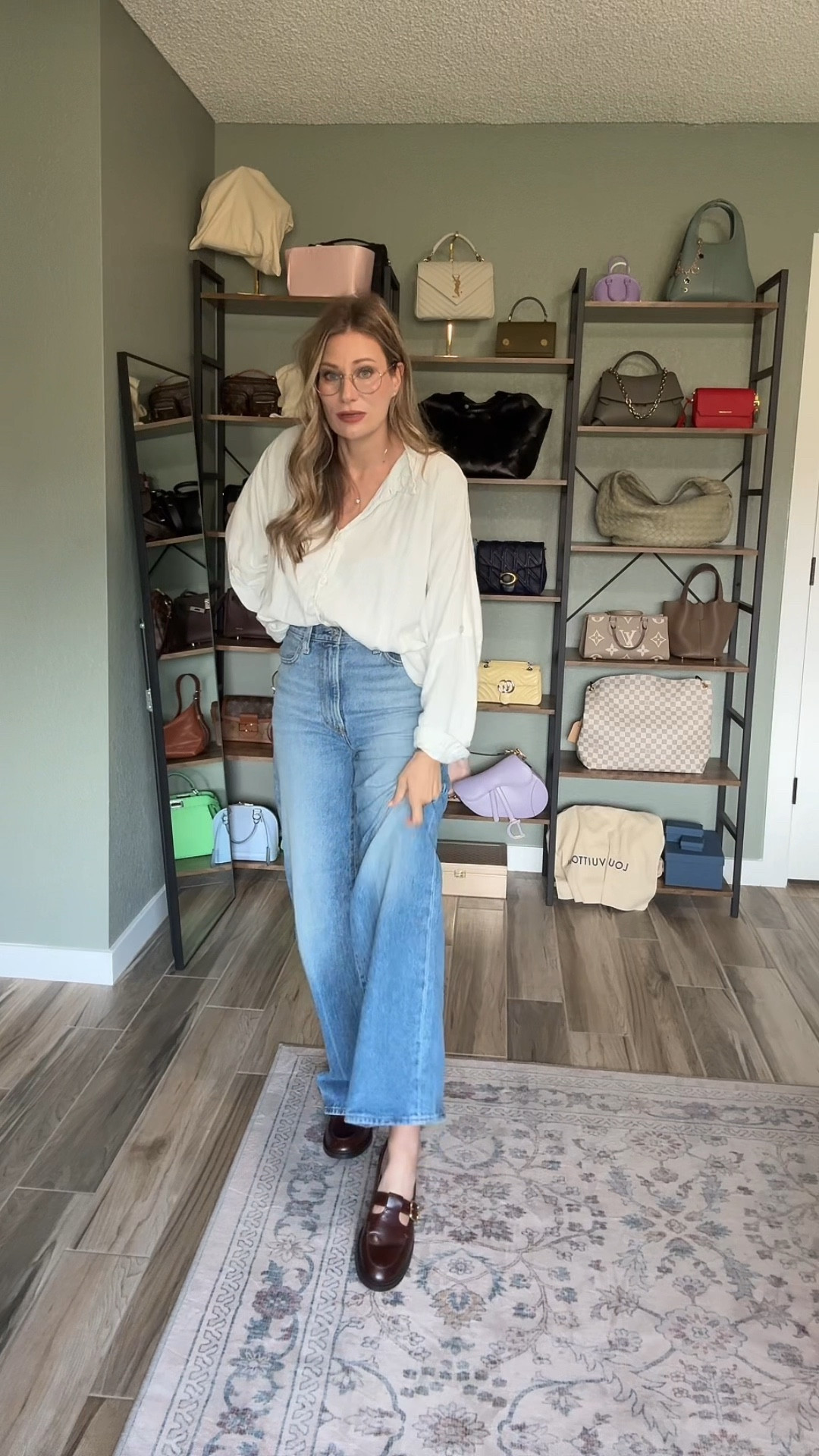 The cutest loafers, my favorite jeans, my go to jewelry, and an oversized shirt! Yes ma’am, sign me up. 
Jeans are size 27/31 
Blouse is size M (oversized fit) 
I’m 5 foot six and 137 pounds 

#LTKootd #LTKSaleAlert