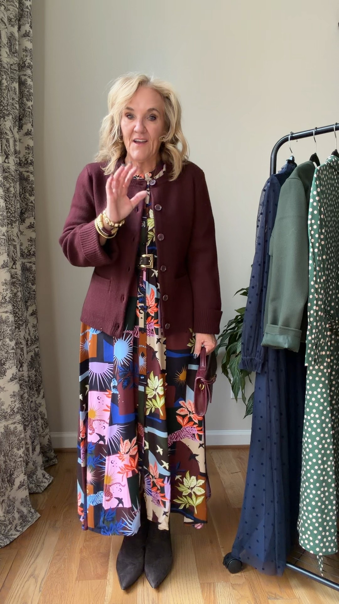 Boden is 25% off! Shop these dresses and other favorites fast before your size goes.
Jersey night dresses wearing a 10 petite
Other Boden dresses 8 petite
Quince cardigan, size medium, I tacked back to sleeve with a micro stitch gun
Purple sweater cardigan vest, size, medium
Cape sweater size medium
Scarf, coat size medium

Holiday dress Thanksgiving dress family photo dress office dress Sunday dress

#LTKSaleAlert #LTKOver40 #LTKWorkwear