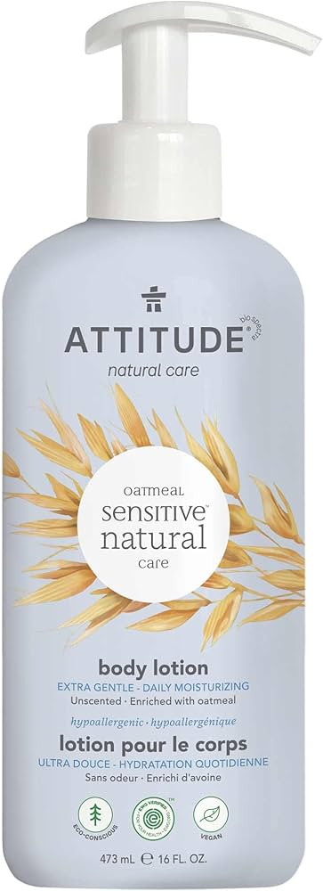 ATTITUDE Extra Gentle Body Lotion for Sensitive Skin Enriched with Oat, EWG Verified, Hypoallerge... | Amazon (US)
