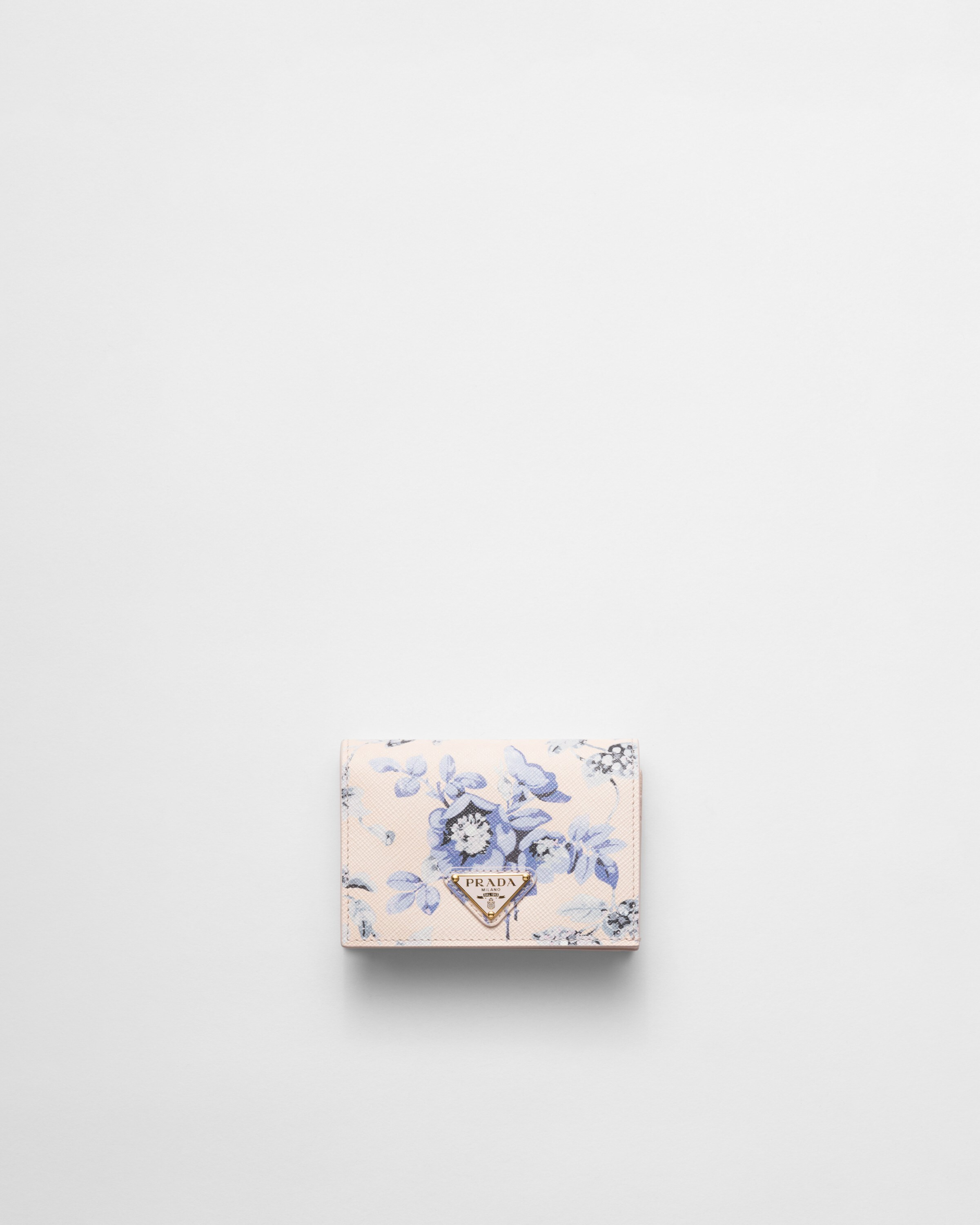 Small printed Saffiano leather wallet | Prada US