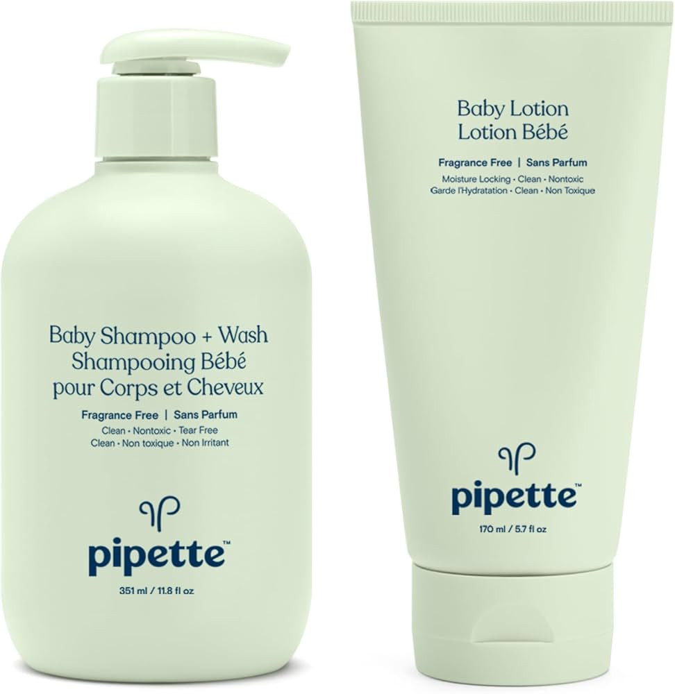 Pipette Fragrance-Free Wash and Lotion Duo, Clean, Tear-Free Bath Time, Sulfate-Free, Paraben-Fre... | Amazon (US)