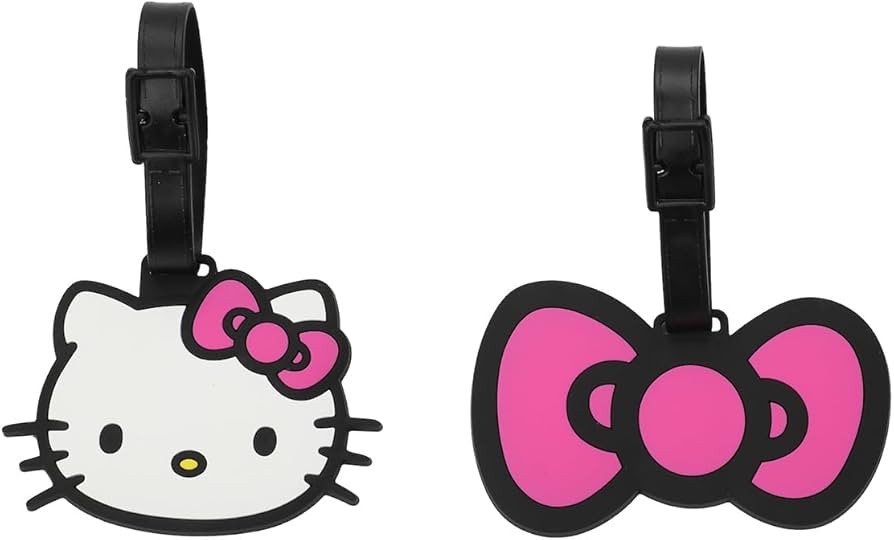 Hello Kitty 2pc Youth Luggage Tag Set - Molded Rubber with Printed ID Card | Amazon (US)