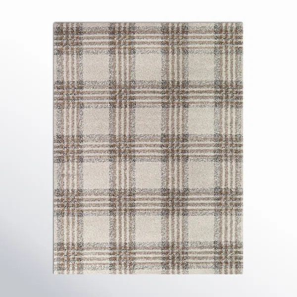 Kage Microfiber Brown Rug | Birch Lane