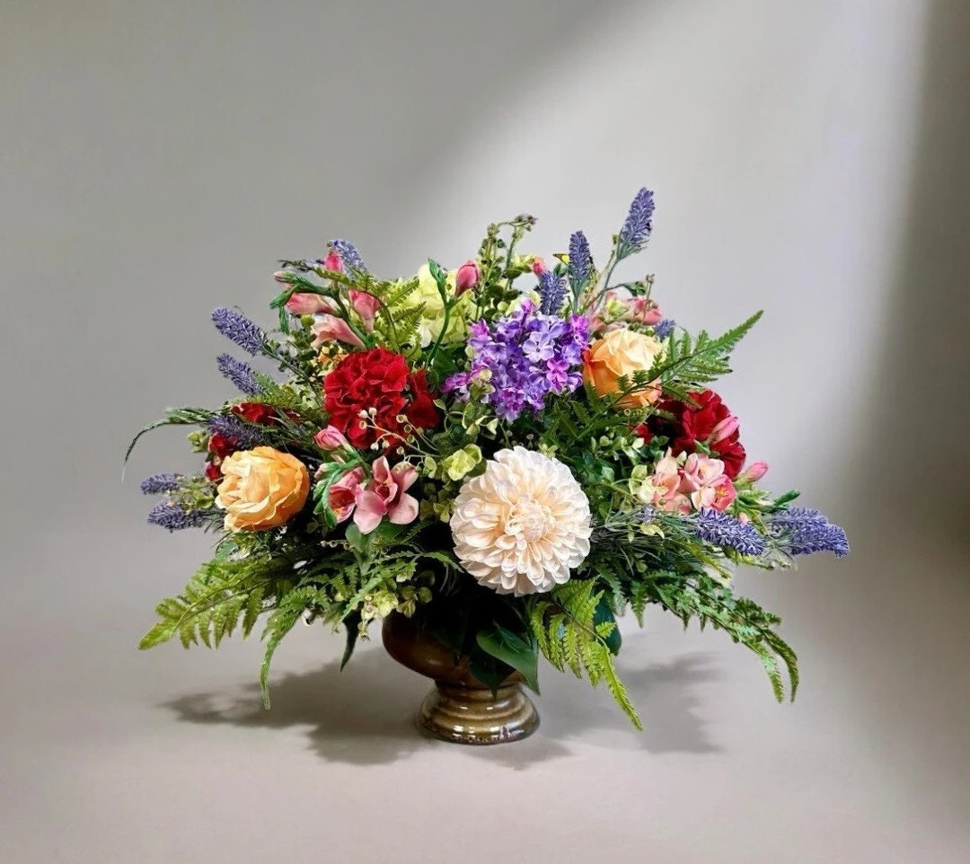 Large Faux Flower Arrangement:rustic Farmhouse Centerpiece Silk Flowers - Etsy | Etsy (US)