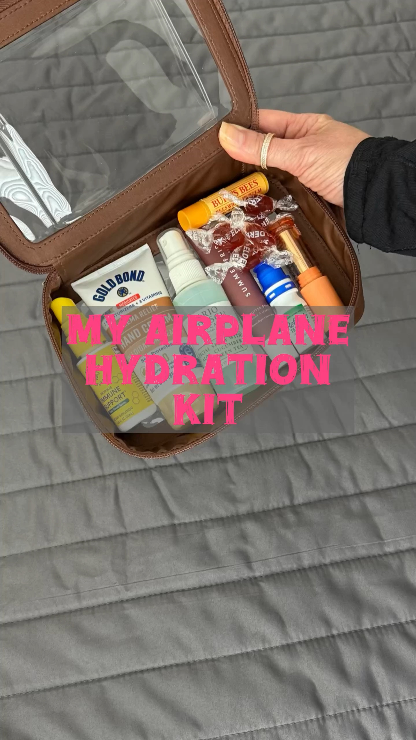 ✈️My airplane hydration kit✈️The smaller planes get dry & my skin {+ throat} get even dry-er ☹️ 

#LTKTravel #LTKItBag #LTKFindsUnder50