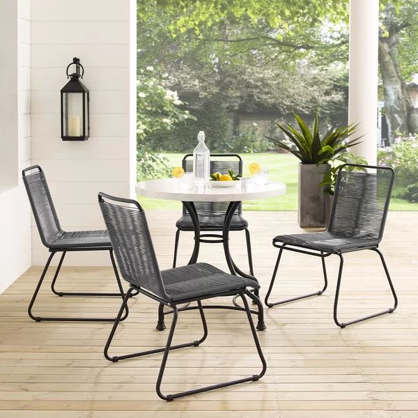 Travers Stacking Patio Dining Chair (Set of 4) | Wayfair North America
