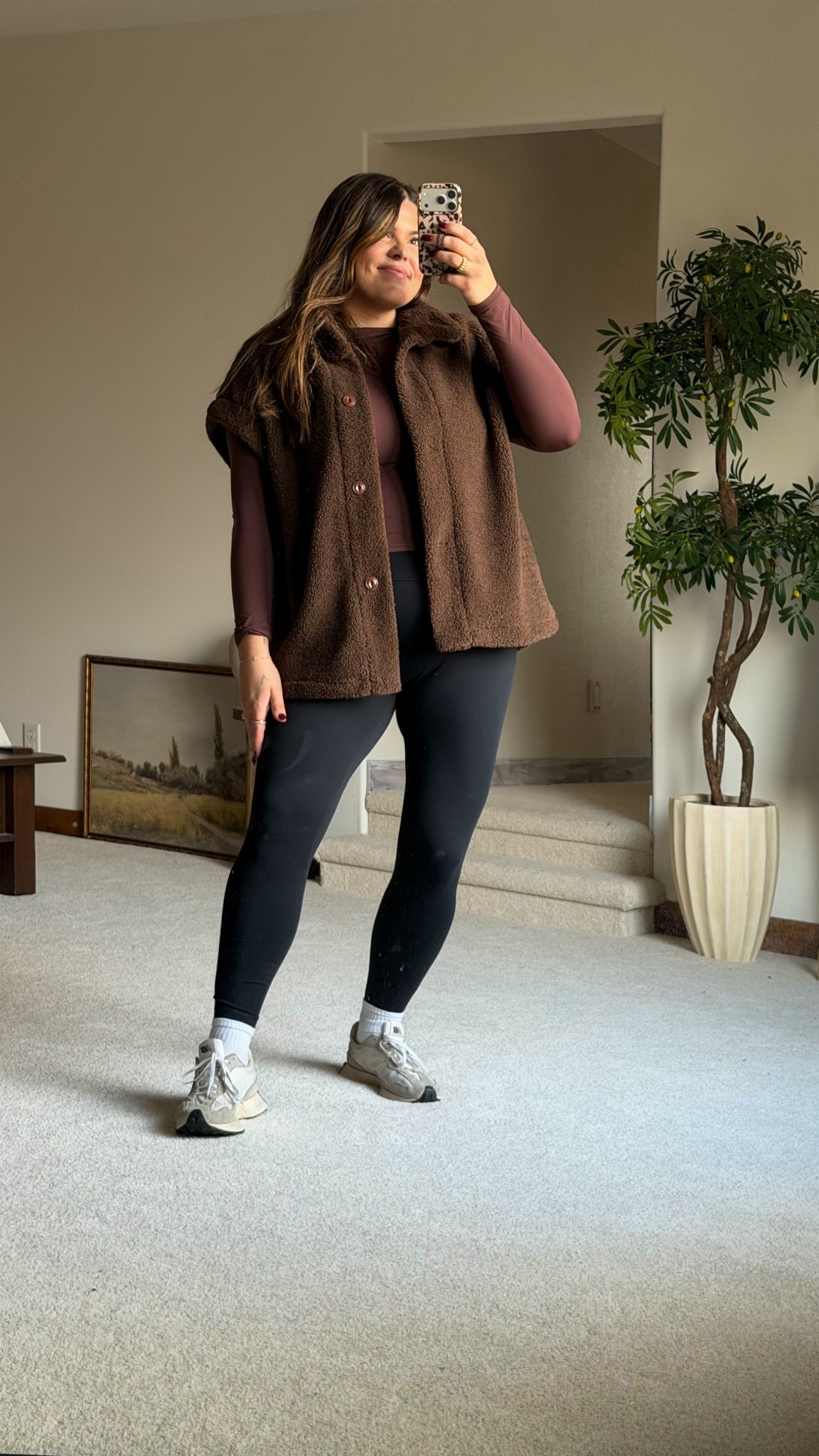 What I wore to Lane’s basketball game today #soccermom wearing my new seamless leggings from Amazon and I’m in love! Perfect amount of stretch and compression and no front seam!! 

Midsize, mom outfit 

#LTKMidsize #LTKootd #LTKmomlife