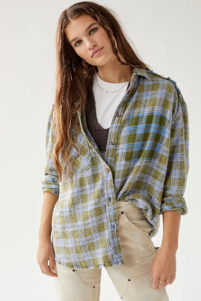 BDG Andy Flannel Distressed Button-Down Shirt | Urban Outfitters (US and RoW)