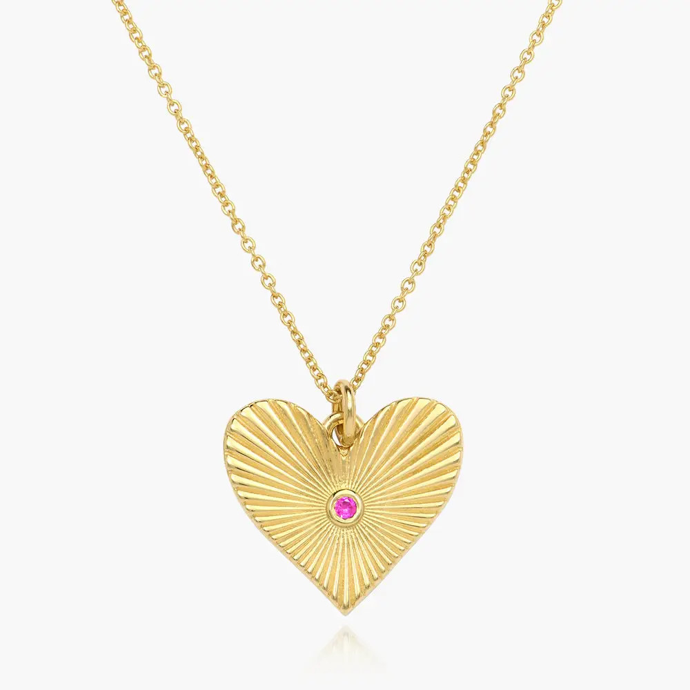 Heart Medallion Necklace - Gold Vermeil | Oak & Luna (US)