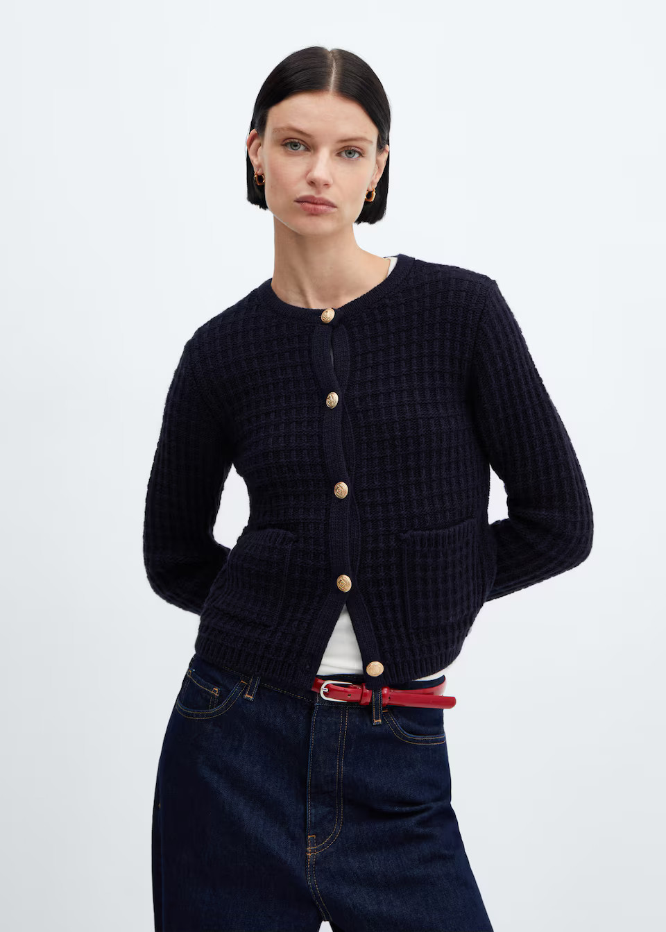 Button knit cardigan -  Women | Mango United Kingdom | MANGO (UK)