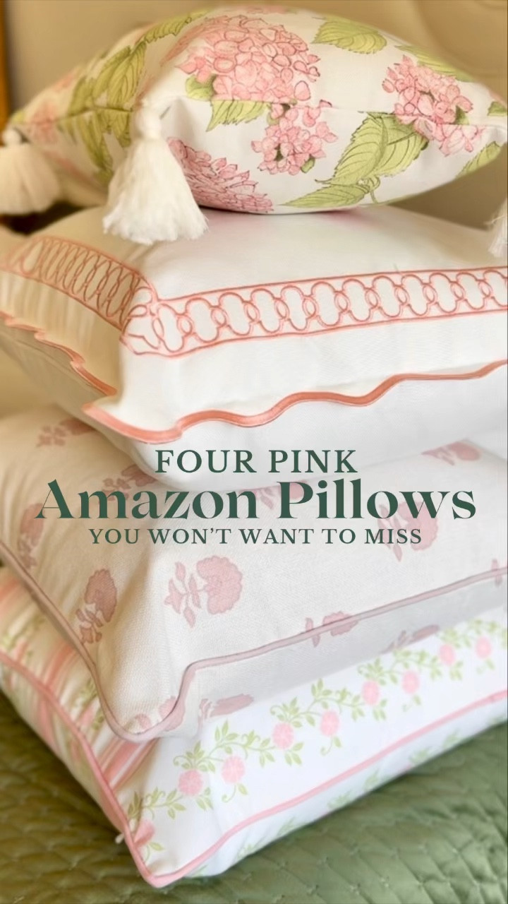 Beautiful pink and white Amazon pillow covers! 

#LTKFindsUnder50 #LTKHome #LTKFindsUnder100