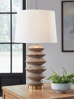 Jyllyard Table Lamp, Brown/Gold Finish | Ashley Homestore