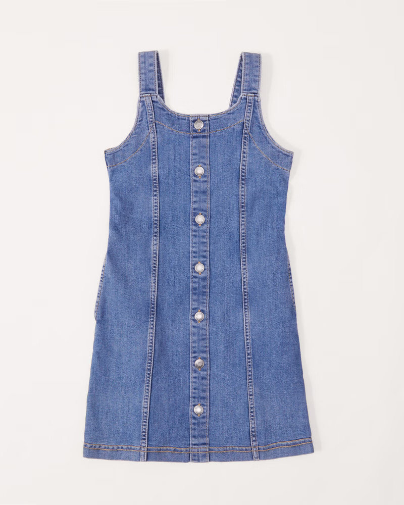 denim layerable dress | Abercrombie & Fitch (US)
