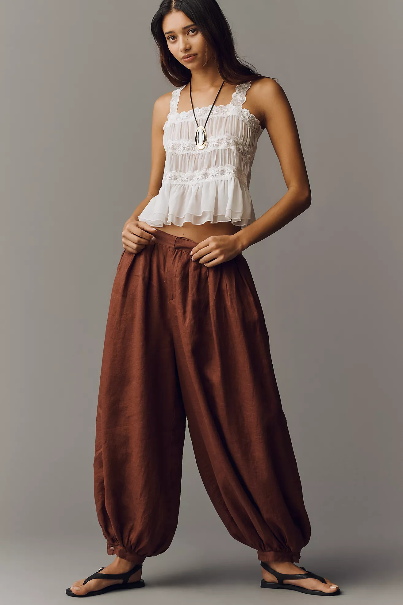 By Anthropologie Shirred Lace Tank | Anthropologie (US)