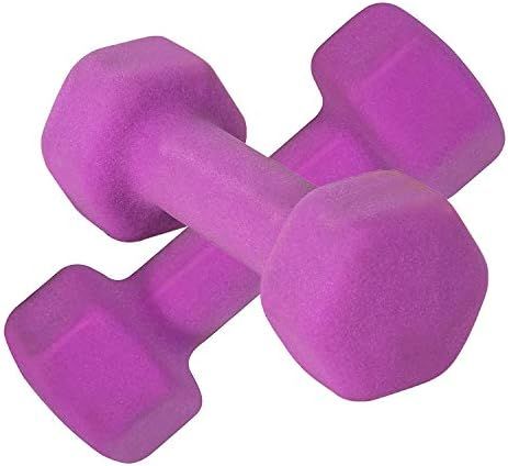 Portzon Set of 2 Neoprene Dumbbell Hand Weights, Anti-Slip, Anti-roll | Amazon (US)