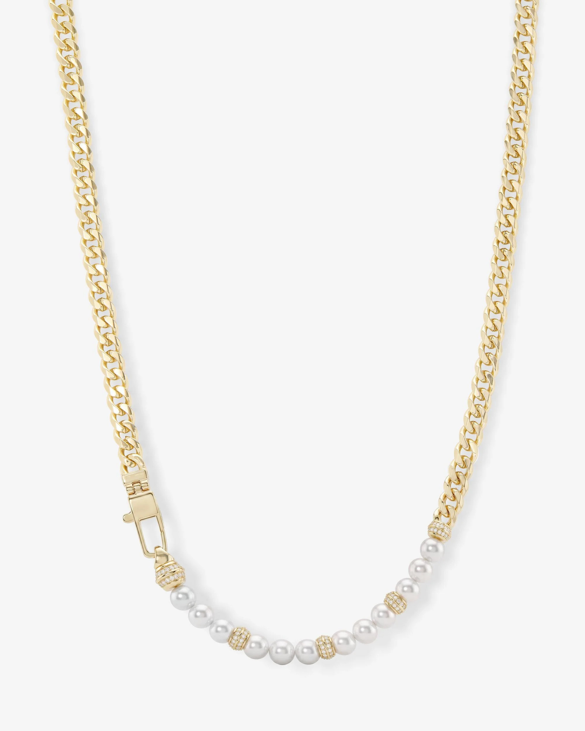 Julian Loves Pearls Necklace 5mm - Gold | Melinda Maria Jewelry