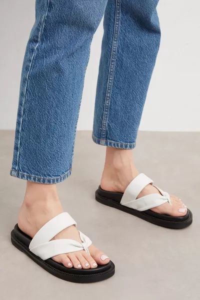 Principles: Ffion Leather Toe Post Flat Sandal | Debenhams UK