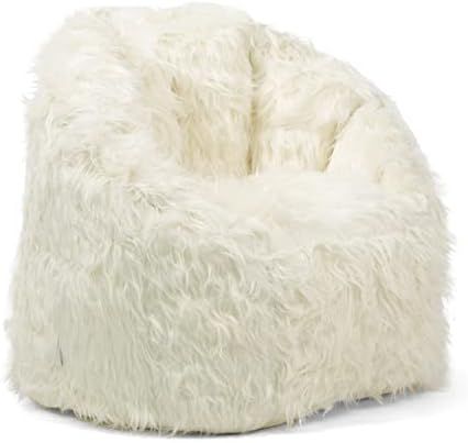 "Big Joe Milano Beanbag Chair Ivory Shag" | Amazon (US)