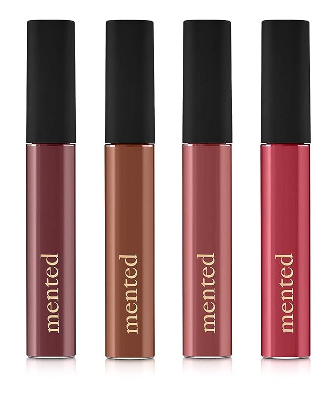 Mented Cosmetics Mistletoe Mood Lip Gloss Set, Moisturizing Lip Gloss Pack, Red Pink Brown Nude L... | Amazon (US)
