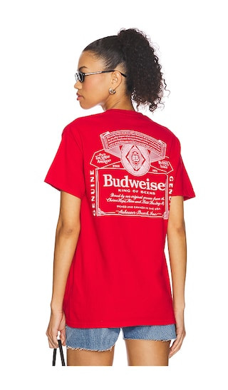 Budweiser Label Tee in Cherry Red | Revolve Clothing (Global)