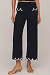 The Colette Scalloped Crop Wide-Leg Pants by Maeve | Anthropologie (US)