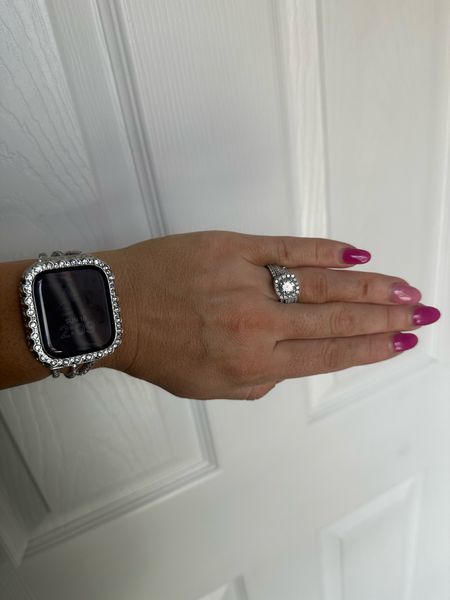 Iwatch and bling band and face frame 

#LTKfitness #LTKover40 #LTKstyletip