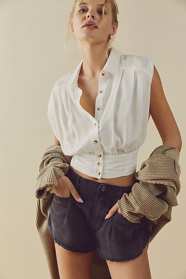 Cassie Linen Shirt | Free People (Global - UK&FR Excluded)