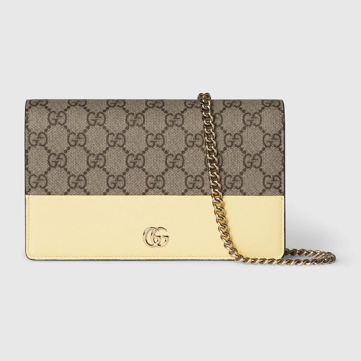 Gucci - Bi-color GG Marmont wallet on chain | Gucci (US)