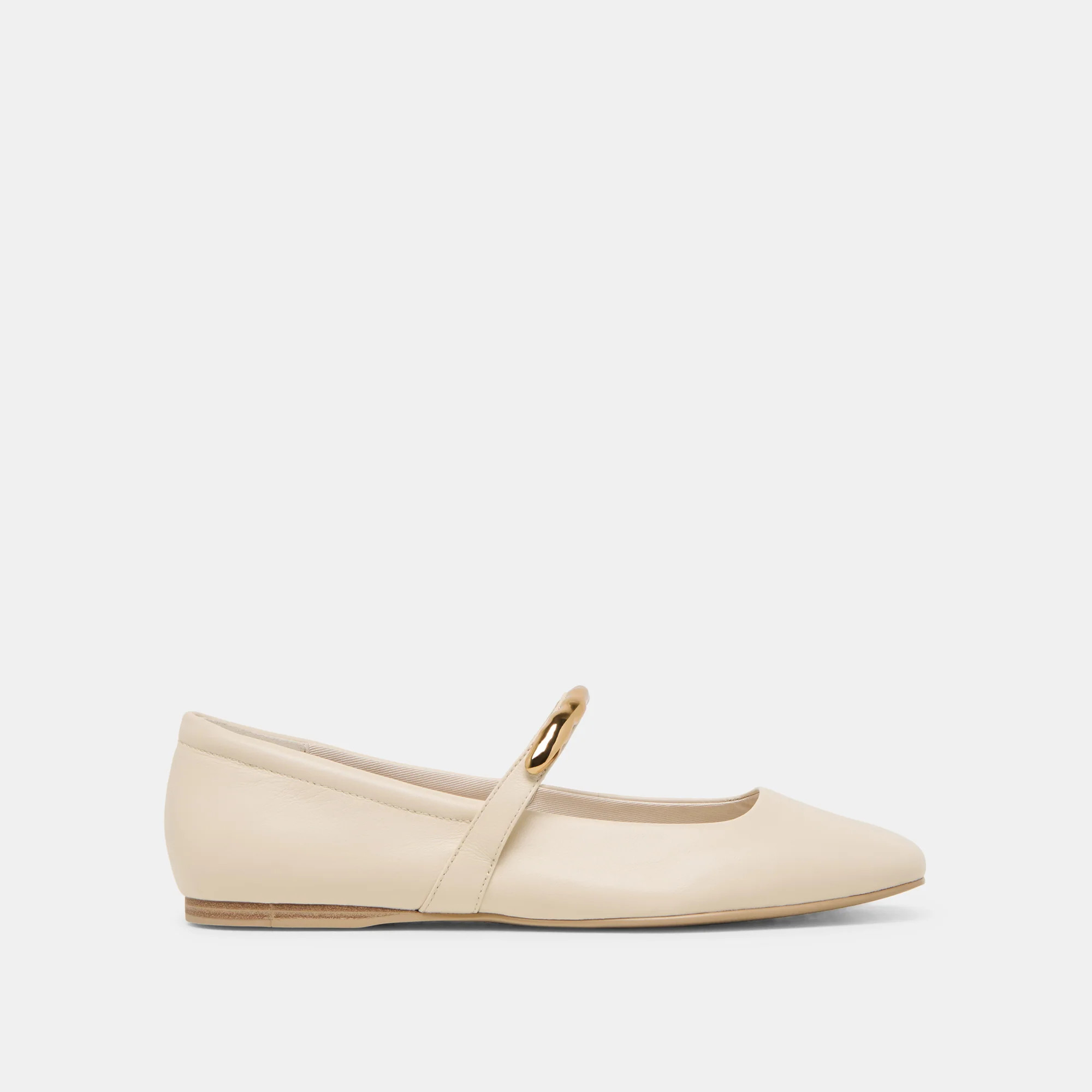 RADYA BALLET FLATS CREME LEATHER | DolceVita.com
