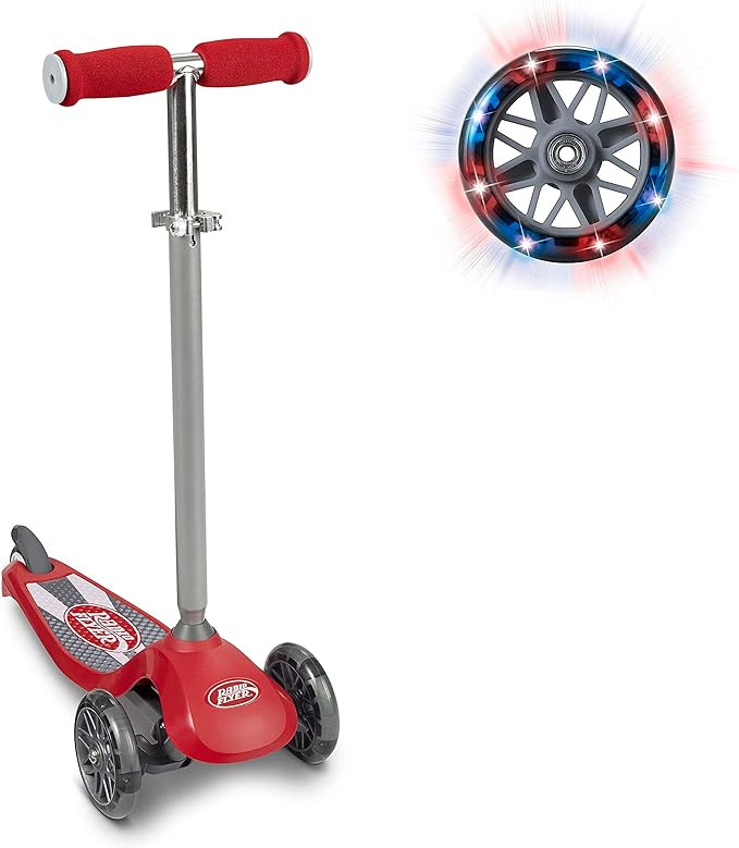 Radio Flyer Lean 'N Glide Scooter with Light Up Wheels, Kids Scooter, Red Kick Scooter, for Ages ... | Amazon (US)