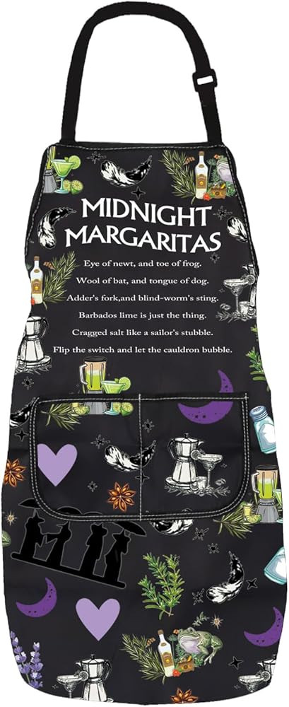 PXTIDY Practical Movie Midnight Margaritas Owens Sisters Halloween Kitchen Apron Witch Gift Magic... | Amazon (US)