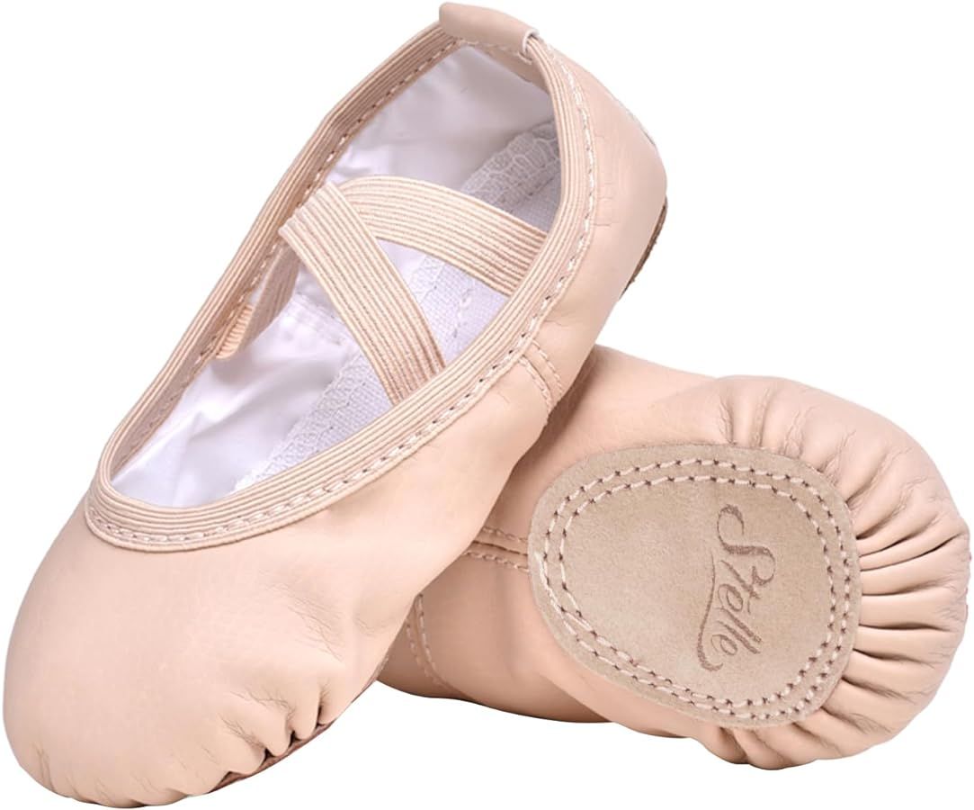 Stelle Ballet Shoes for Girls Toddler Ballet Slippers Soft Leather Boys Dance Shoes for Toddler/L... | Amazon (US)