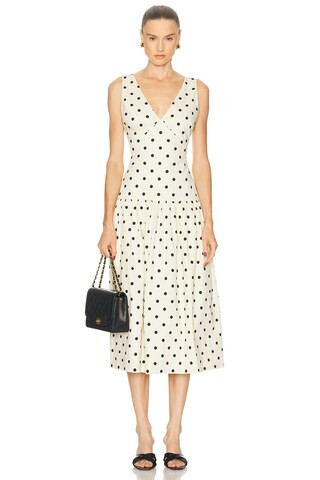 L'Academie KLEID POLINA in Maude Dot - Cream. Size M (also in L, XL). | FWRD 