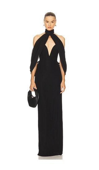 Michael Costello x REVOLVE Braga Gown in Black. - size S | Revolve Clothing (Global)