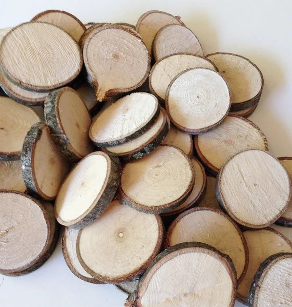 Wood Slices 100  1.5 to 1.75  Rustic Wood Slices | Etsy | Etsy (US)