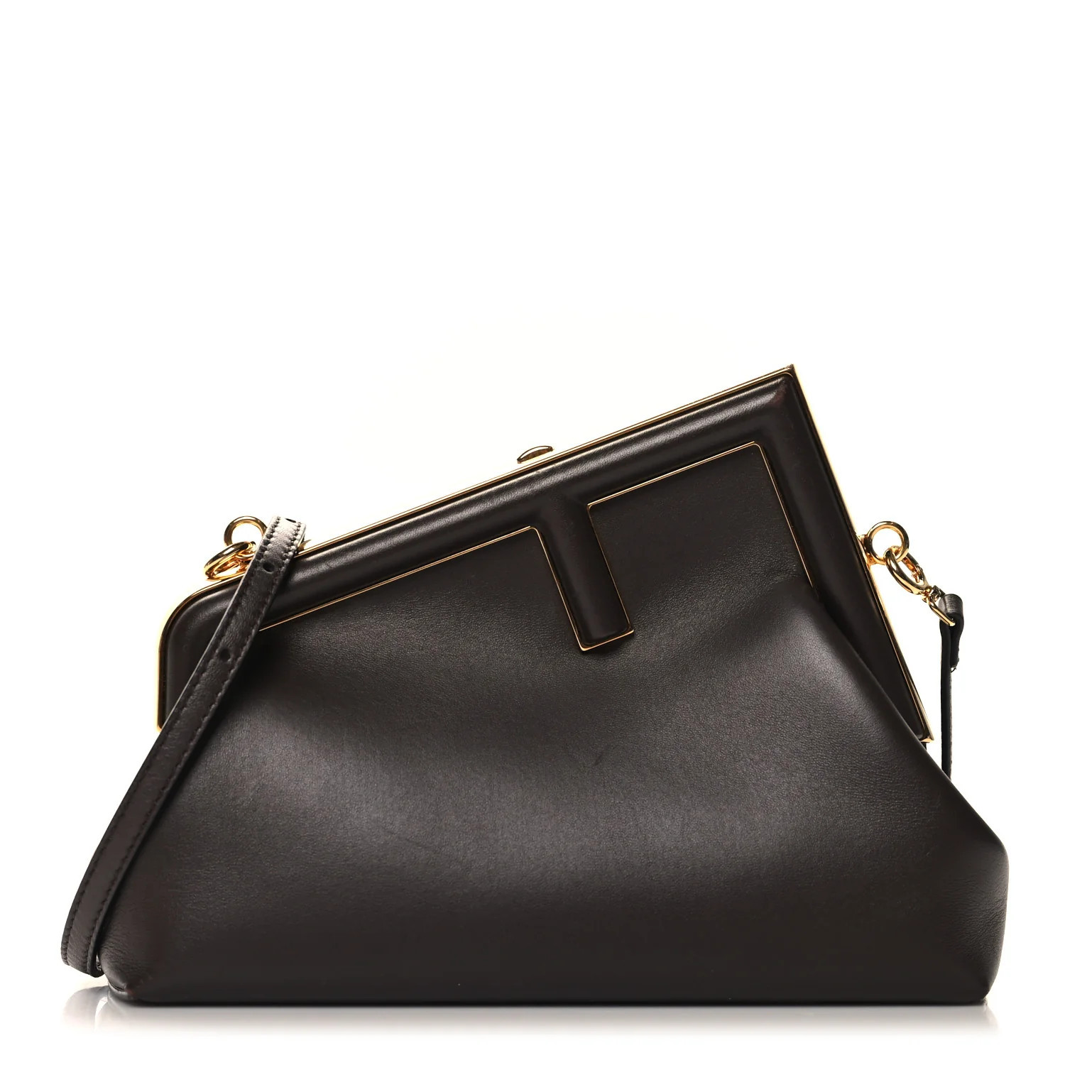Fendi Shiny Nappa Small Fendi First Chocolate 1663002 | FASHIONPHILE (US)