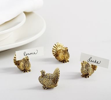 Gold Turkey Place Card Holders - Set of 4 | Pottery Barn (US)