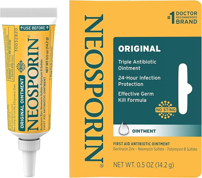 Neosporin Original First Aid Triple Antibiotic Ointment with Bacitracin Zinc for Infection Protec... | Amazon (US)