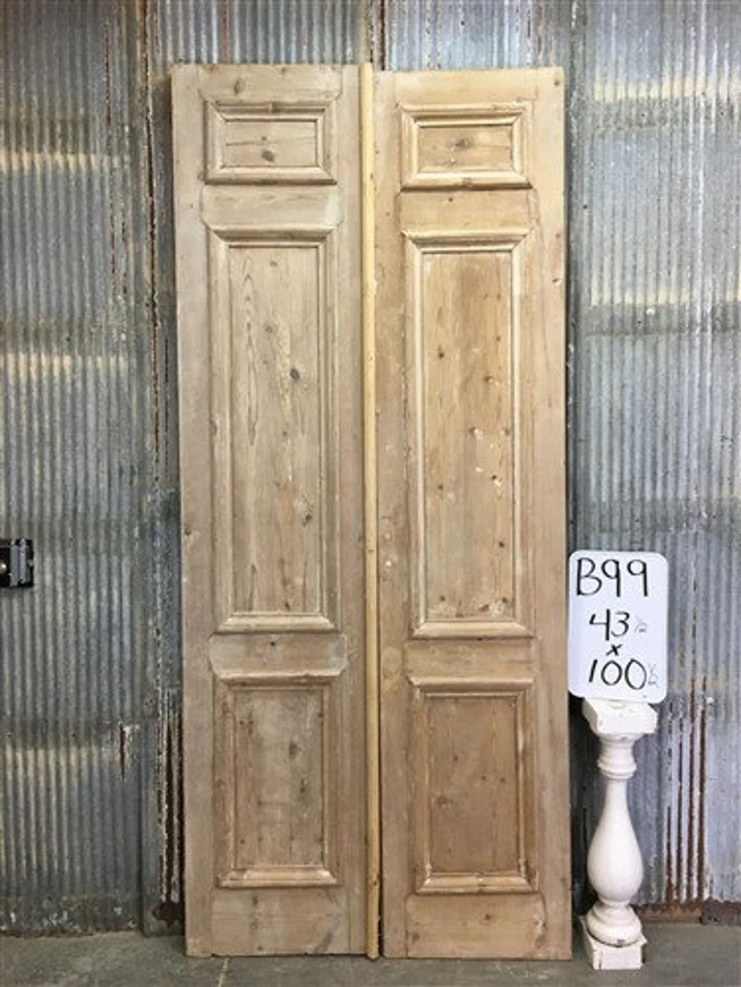 Antique French Double Doors 43.5x100.5 Thick Molding European Doors B99, - Etsy | Etsy (US)