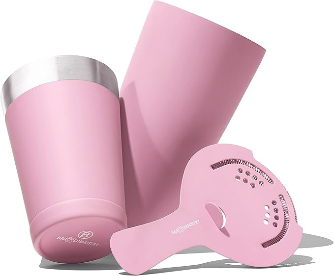 BarChemistry Cocktail Shaker – Professional Cocktail Set with Boston Shaker and Strainer – St... | Amazon (US)