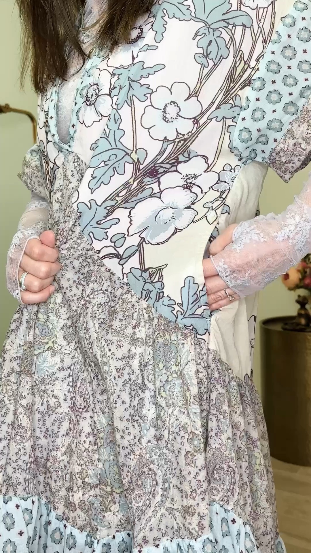 Soft romantic blues for dreary weather today. A best seller boho style mini dress styled for winter with lace, tights, and boots.

#LTKPetite #LTKootd #LTKgrwm