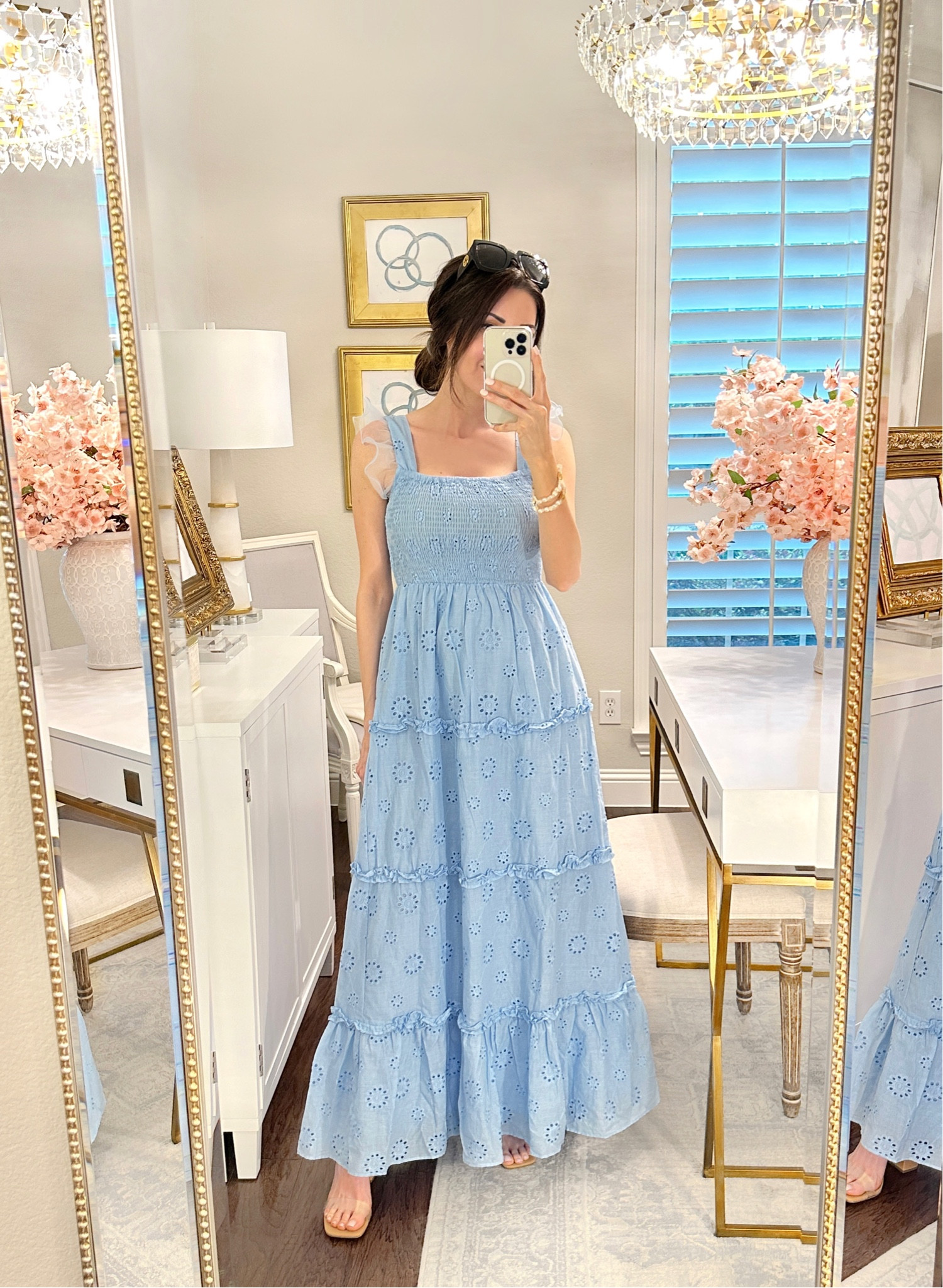 Pretty eyelet maxi dress from Walmart! Wearing size 4, fits like XS. 

Blue dresses, summer outfits, blue maxi dress, Walmart fashion finds 

#LTKstyletip #LTKunder50 #LTKsalealert