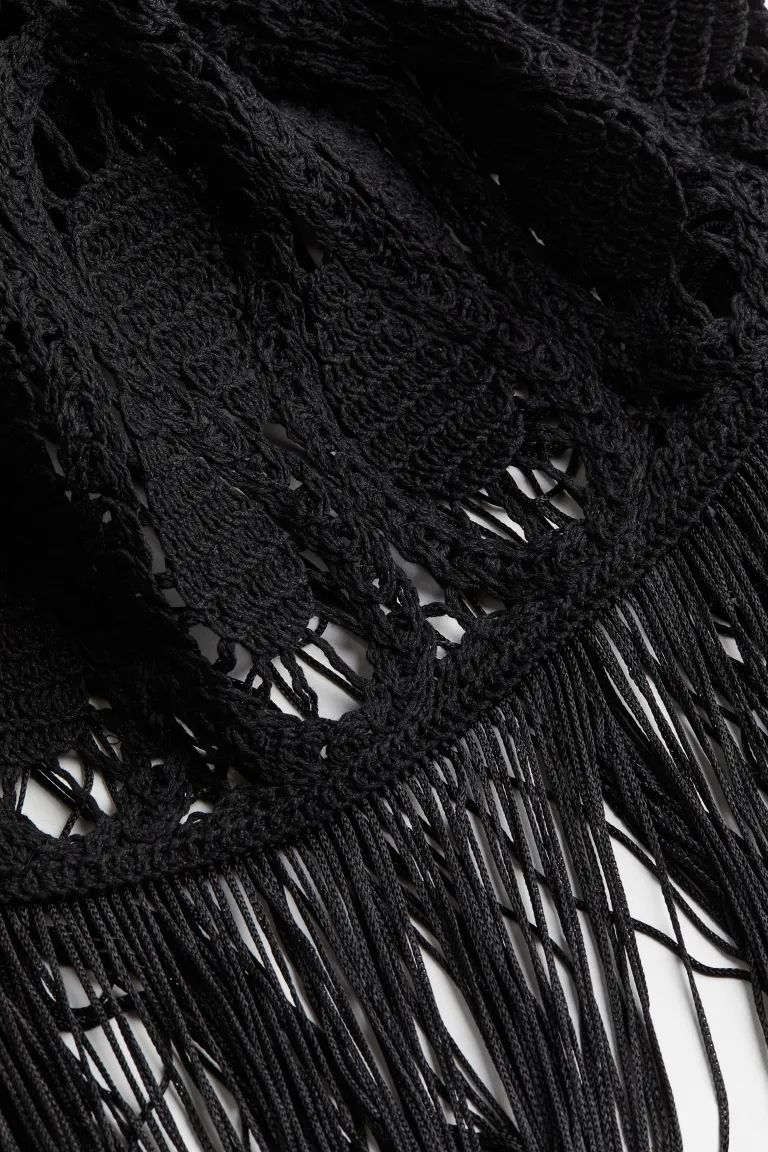 Crochet-look Fringe-trimmed Dress | H&M (US + CA)