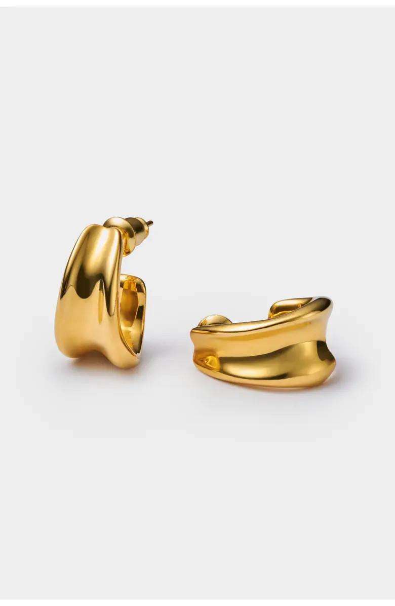 Molten Luxe Waterproof Gold Hoop Earrings | Nordstrom